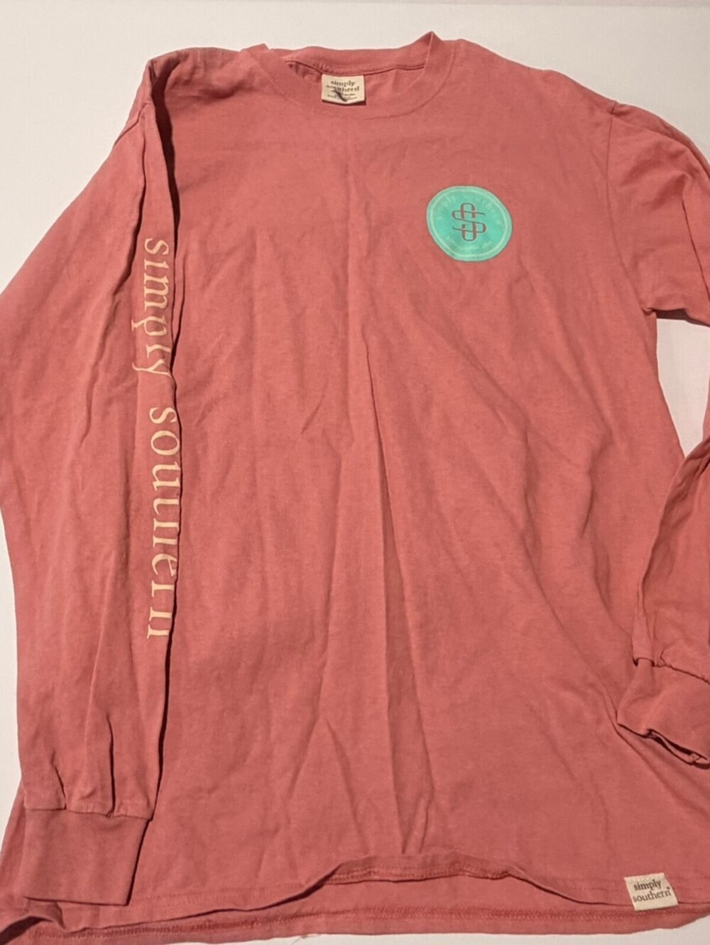 Simply Southern pink Best Friends long sleeve graphic shirt